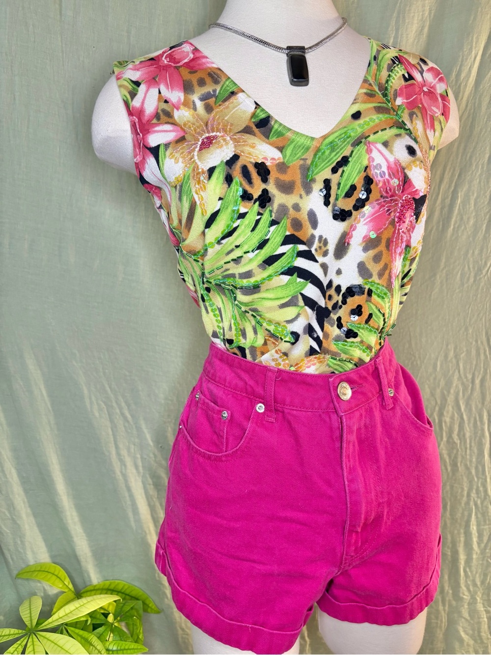 Multicolor Tropical Print Top with Sequins #y2k #zaralarssonstyle
